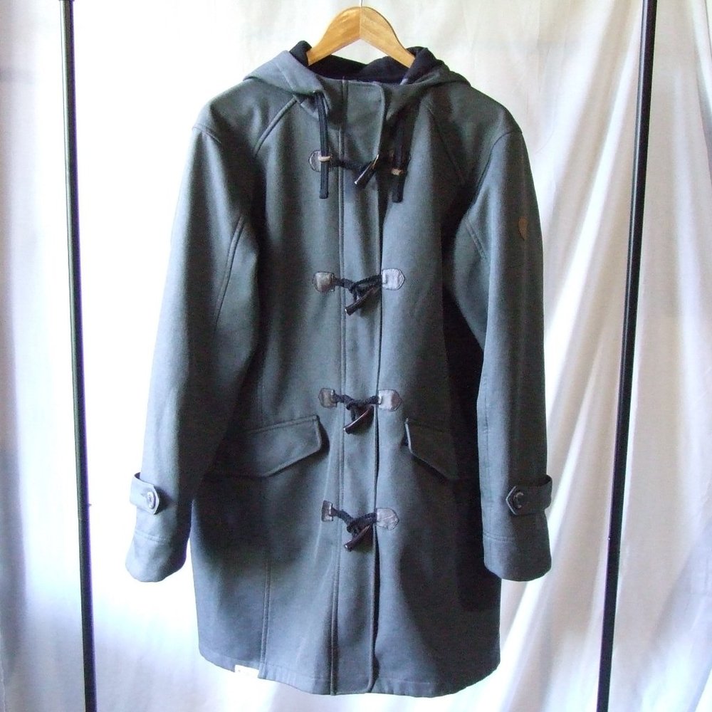 McKinley rain jacket hooded grey lined raincoat plus size outerwear spring fall